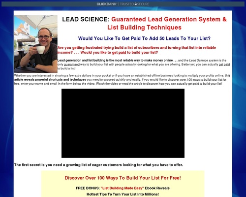 Lead Science: Get Paid To Build Your List Daily Without Selling!