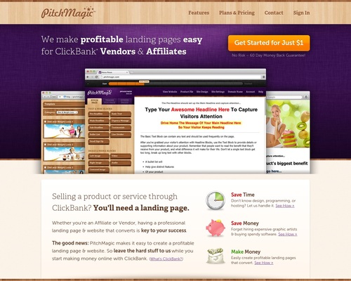 Pitchmagic: Landing Pages Made Easy For CB Vendors & Affiliates