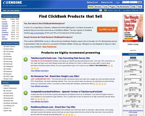 CB Engine :: Find Top Affiliate Products That Convert
