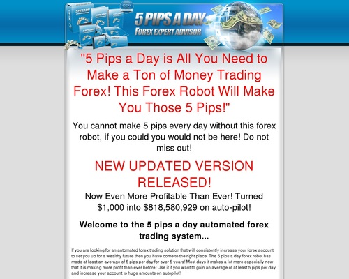 5 Pips A Day Forex Robot Profits Everyday!