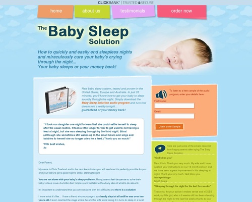 The Baby Sleep Solution Audio Program.