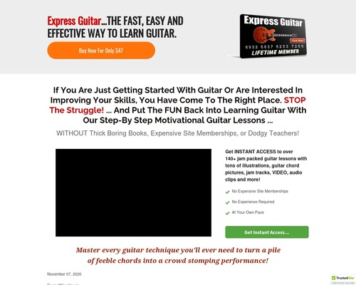 Express Guitar – Learn Guitar Product – New Site! Big Earnings!