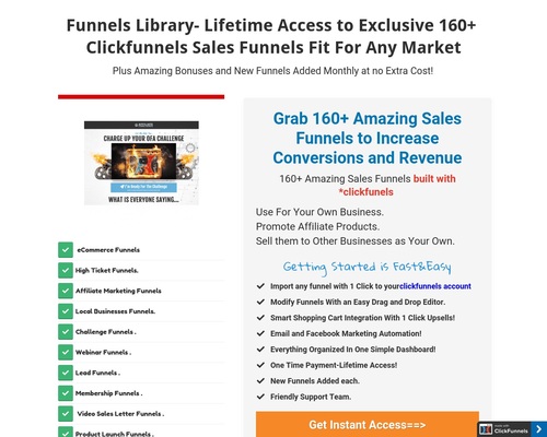 Funnel Library- 160+ And Growing Amazing Sales Funnels