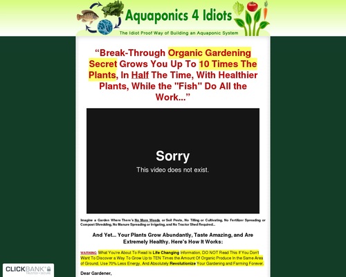 Aquaponics 4 Idiots ~ 7.14% Conversions: Proof In Affiliate Area