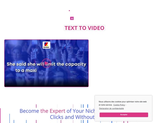 New ! Klappz AI : Text-to-video In 3 Clicks Without Skills.