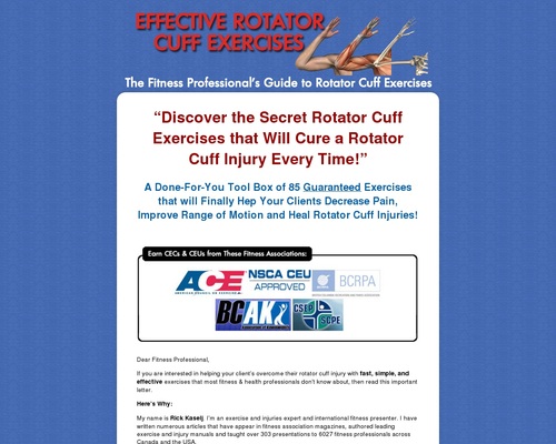 Killer Rotator Cuff Injury Product for Suffers and Fit Pros
