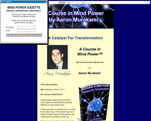 A Course in Mind Power | Catalyst for Transformation