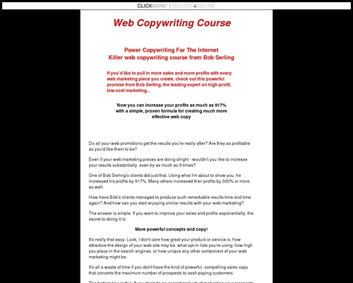 Web Copywriting Course – Copywriting for the internet