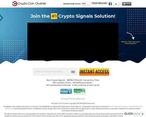 Crypto Coin Crusher – Signals Trading System