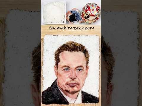 Elon Musk sushi roll! @ElonMusk-FanZone #elonmusk #spacex #tesla #art #sushi #shorts #creative