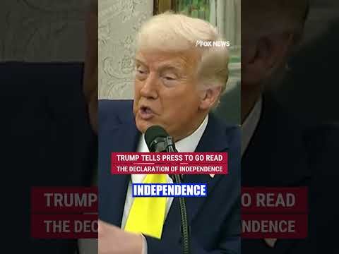 President Trump tells the media to go read the Declaration of Independence #trump #foxnews #shorts