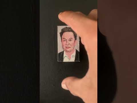 Smallest Painting @ElonMusk-FanZone #elonmusk #art