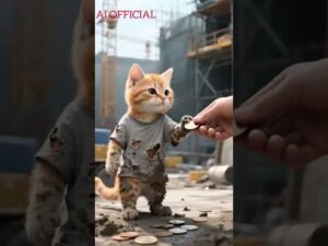 Cat 😺 sad story part 1 #ai #foryou @ElonMusk-FanZone