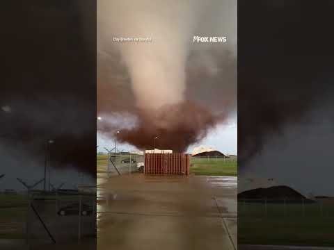 Massive tornado BARRELS toward AFB #foxnews #news #us #fox