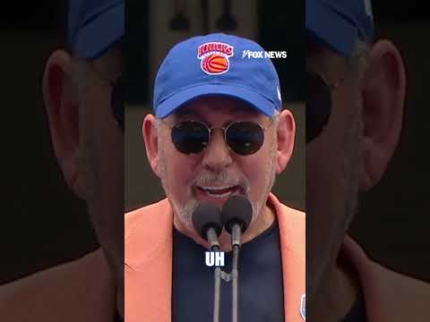 Knicks owner JABS at Mamdani at city celebration #shorts