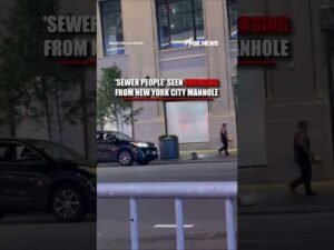 WATCH: 'SEWER PEOPLE' seen emerging from NYC manhole #shorts #us #NYC #foxnews