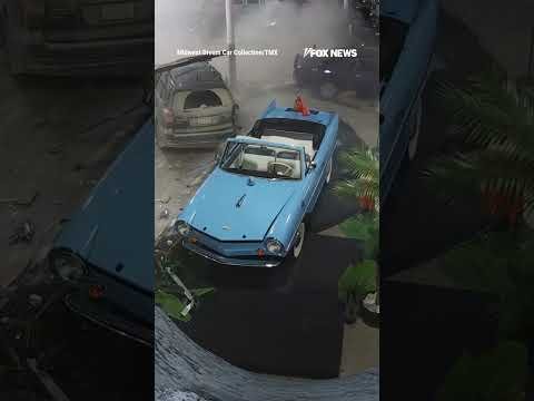 WATCH: Vehicle SLAMS into classic car collection #shorts #foxnews #fox #news