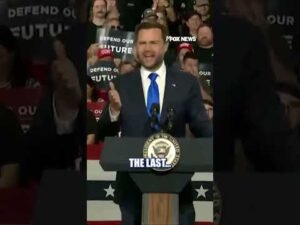 Crowd ERUPTS in 'USA' chants as protester thrown out of Vance speech #shorts #foxnews #politics