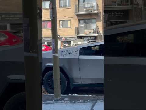 Meanwhile, in Montreal. Hi @ElonMusk-FanZone!😅 #montreal #tesla #cybertruck