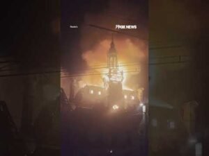 French landmark COLLAPSES after rioters set it on fire #shorts